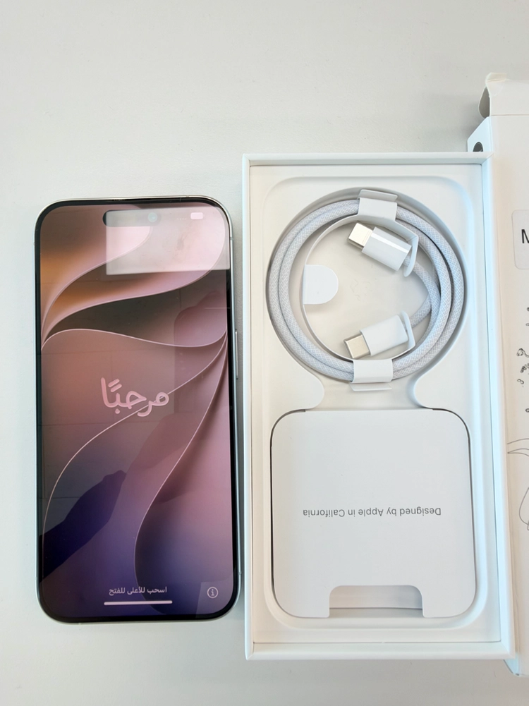 아이폰 15 프로 화이트 티타늄 256GB 풀박스 S급 팔아요(초기화 완료) 이미지