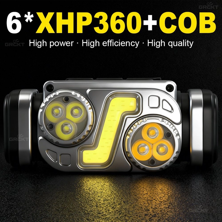 새상품/ C충전식 최강밝기 XHP360 센서 강력자석 18650교체형 헤드랜턴 해드렌턴 해루질 작업등 캠핑 등산낚시 - 안심되는 중고거래