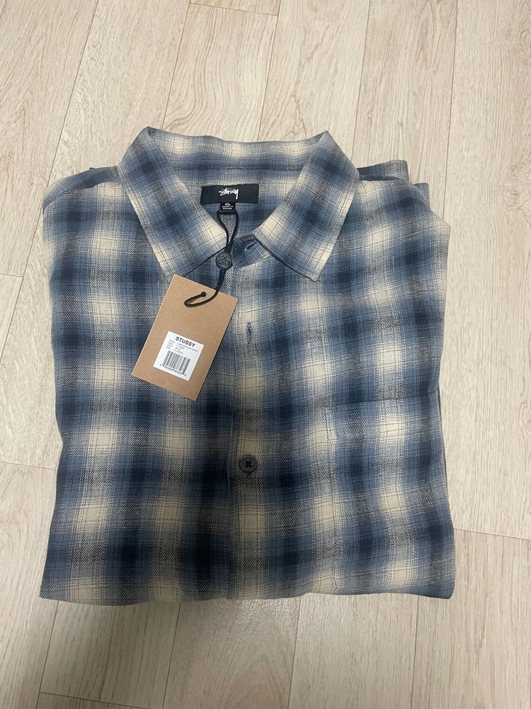[XL]스투시 Liam Plaid Shirt 리암 플레이드 셔츠 blue 이미지