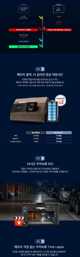 [QHD] 아이나비 VX2000 블랙박스 (128GB, GPS) 이미지