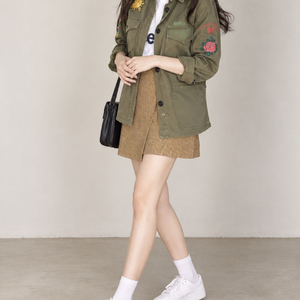 쟈딕앤볼테르(ZADIG&VOLTAIRE) 카키 자수 패치 야상 자켓 (S) 이미지