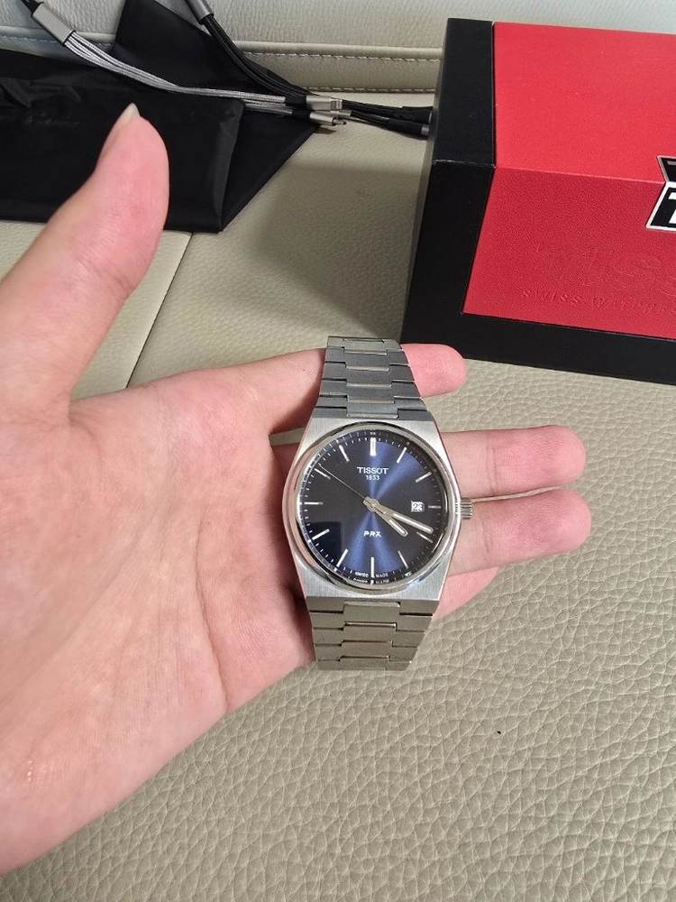 티쏘 PRX 40mm 청판 쿼츠 메탈시계 이미지