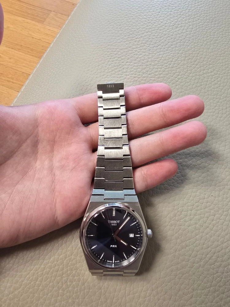 티쏘 PRX 40mm 청판 쿼츠 메탈시계 이미지