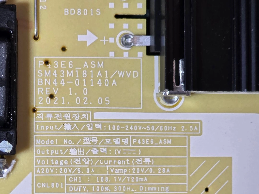 S43BM700UK 파워보드BN44-01140A 이미지