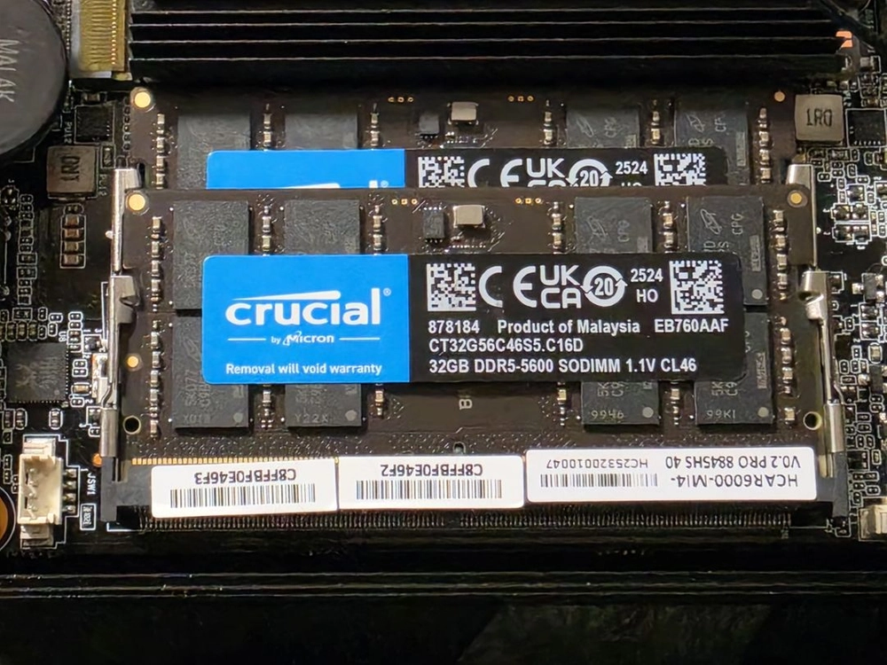 노트북용 마이크론 크루셜 DDR5 5600hz 32GB X 2 = 64GB 이미지