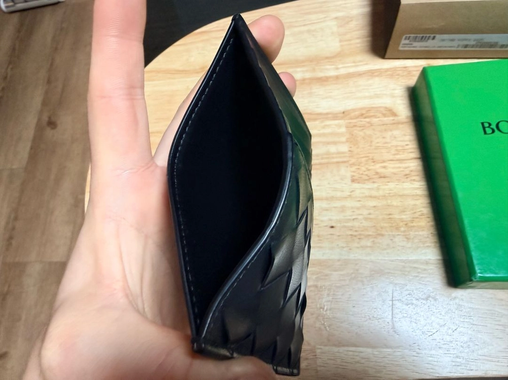 보테가 보태가 루이비통 구찌 새상품 지퍼 카드 코인 케이스 홀더 가죽 지갑 블랙 판매합니다 이미지