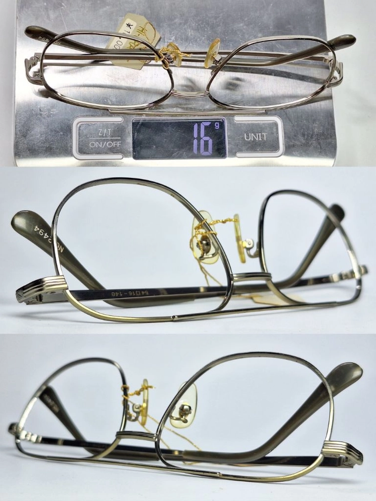 NO.2494 안경테 54mm 실버 투브릿지 일본 빈티지 데드스톡 아메카지 레트로 클래식 앤틱 복고 Y2K 아이웨어 이미지