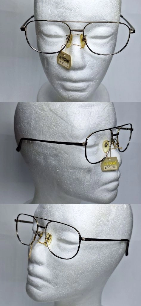 NO.2494 안경테 54mm 실버 투브릿지 일본 빈티지 데드스톡 아메카지 레트로 클래식 앤틱 복고 Y2K 아이웨어 이미지