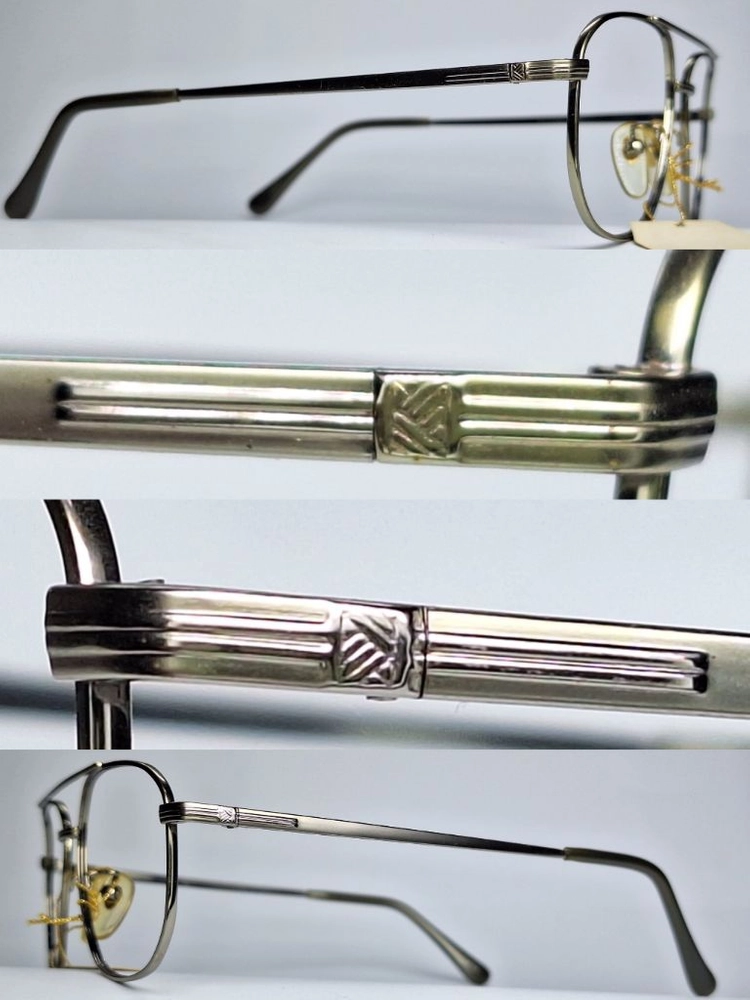 NO.2494 안경테 54mm 실버 투브릿지 일본 빈티지 데드스톡 아메카지 레트로 클래식 앤틱 복고 Y2K 아이웨어 이미지