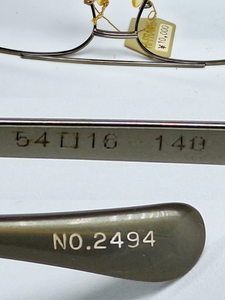 NO.2494 안경테 54mm 실버 투브릿지 일본 빈티지 데드스톡 아메카지 레트로 클래식 앤틱 복고 Y2K 아이웨어 이미지