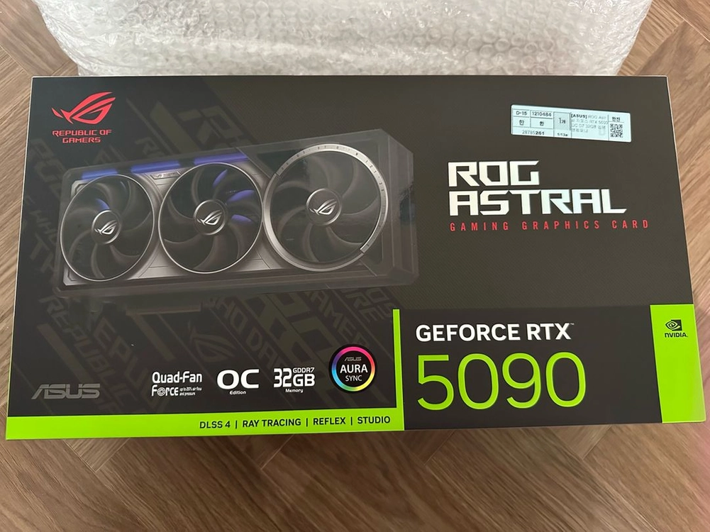 [미개봉] 아스트랄 ROG Astral 지포스 RTX 5090 OC D7 32GB 인텍앤컴퍼니 이미지