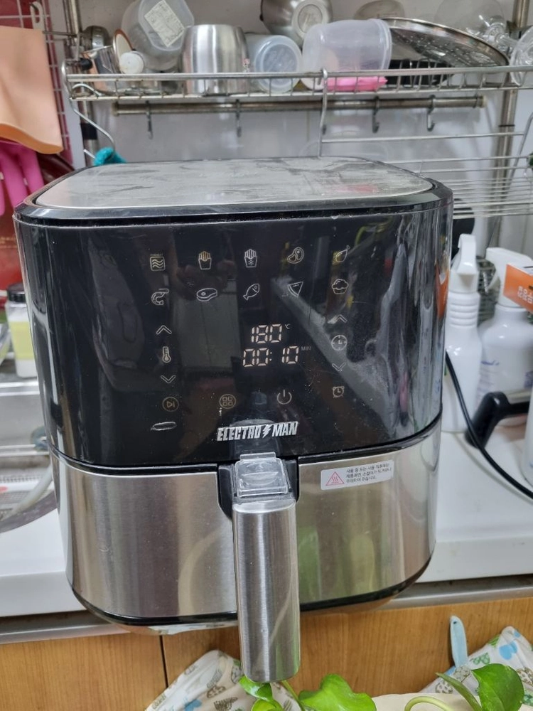 일렉트로맨 프리미엄 에어프라이어 대용량 5L 터치식 저소음 종이호일 양천구 이미지