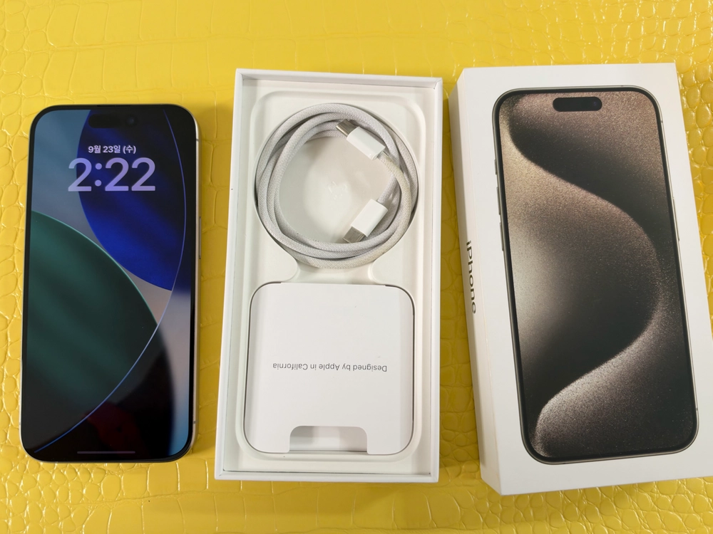 리퍼 미사용 아이폰 15pro 256gb 내츄럴 티타늄 이미지