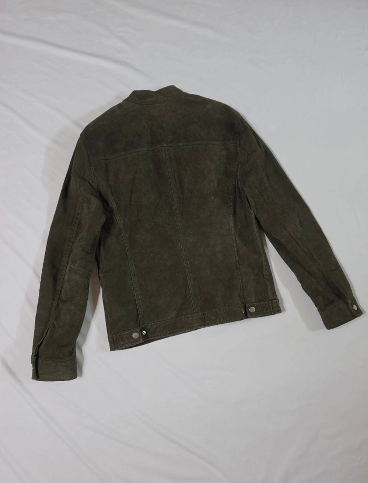 [m] ZARA MAN 피그스킨 스웨이드 남성 리얼레더 돼지가죽 자켓 빈티지 이미지