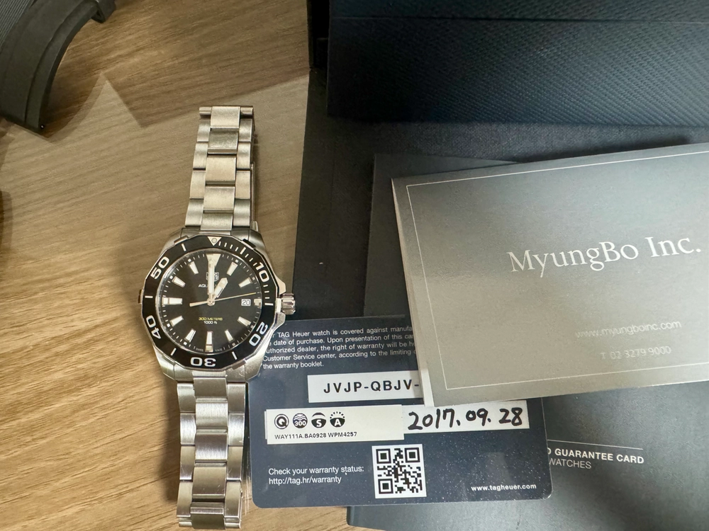 태그호이어 아쿠아레이서 쿼츠 41mm 검판 이미지