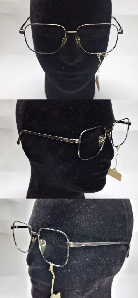 S-662 안경테 56mm 티타늄 스퀘어 빅사이즈 일본 빈티지 데드스톡 아메카지 레트로 Y2K 수입 패션 아이웨어 이미지
