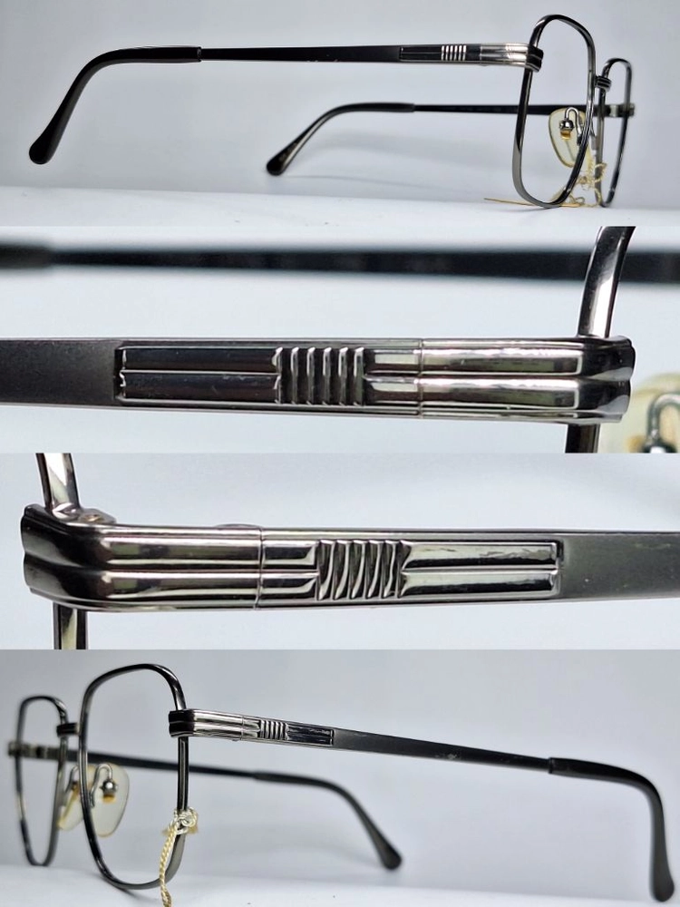 S-662 안경테 56mm 티타늄 스퀘어 빅사이즈 일본 빈티지 데드스톡 아메카지 레트로 Y2K 수입 패션 아이웨어 이미지