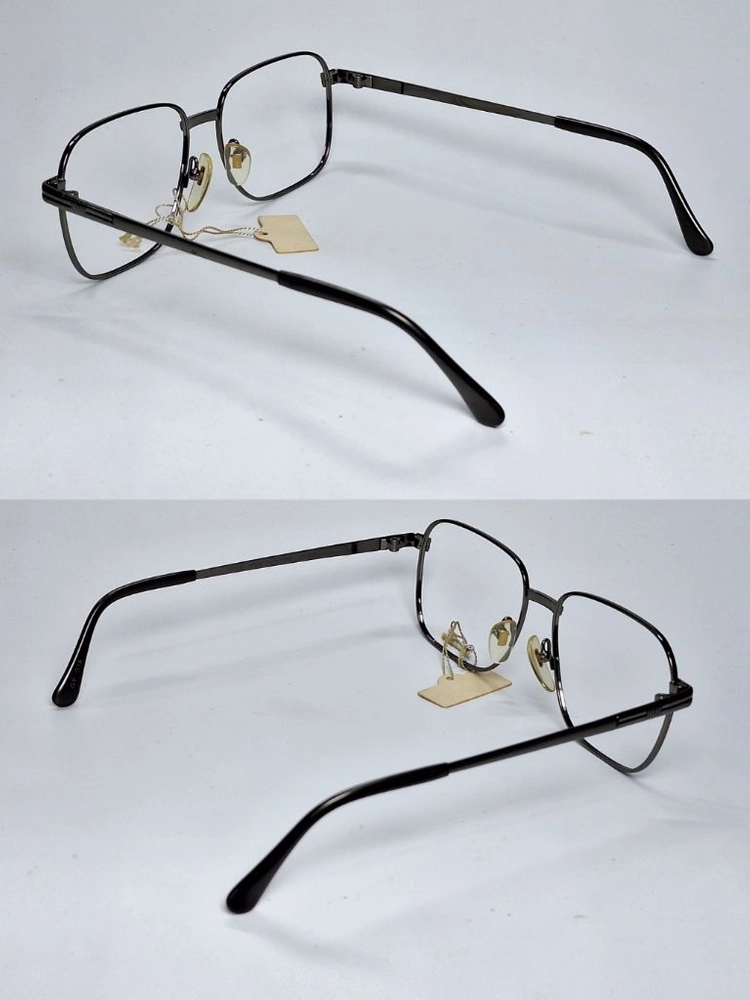 S-662 안경테 56mm 티타늄 스퀘어 빅사이즈 일본 빈티지 데드스톡 아메카지 레트로 Y2K 수입 패션 아이웨어 이미지
