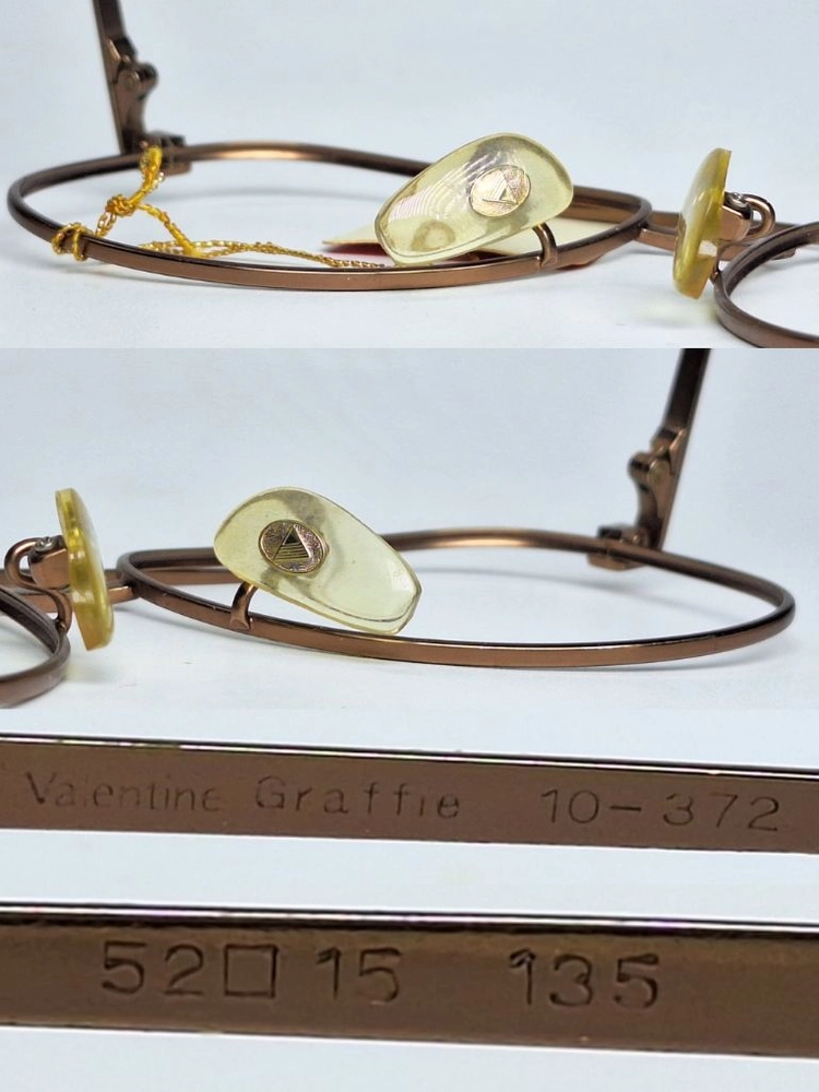 VALENTINE GRAFFIE 10-372 안경테 52mm 투브릿지 일본 빈티지 데드스톡 하우스브랜드 레트로 패션 이미지