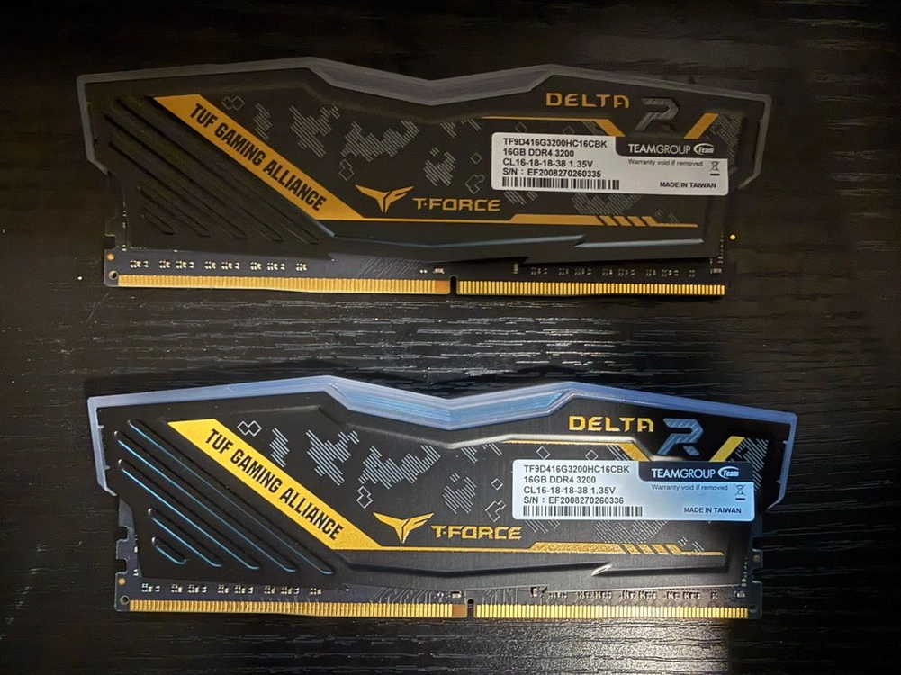 DDR4 T-force 3200hz 16gb x 2개(32gb) - 안심되는 중고거래