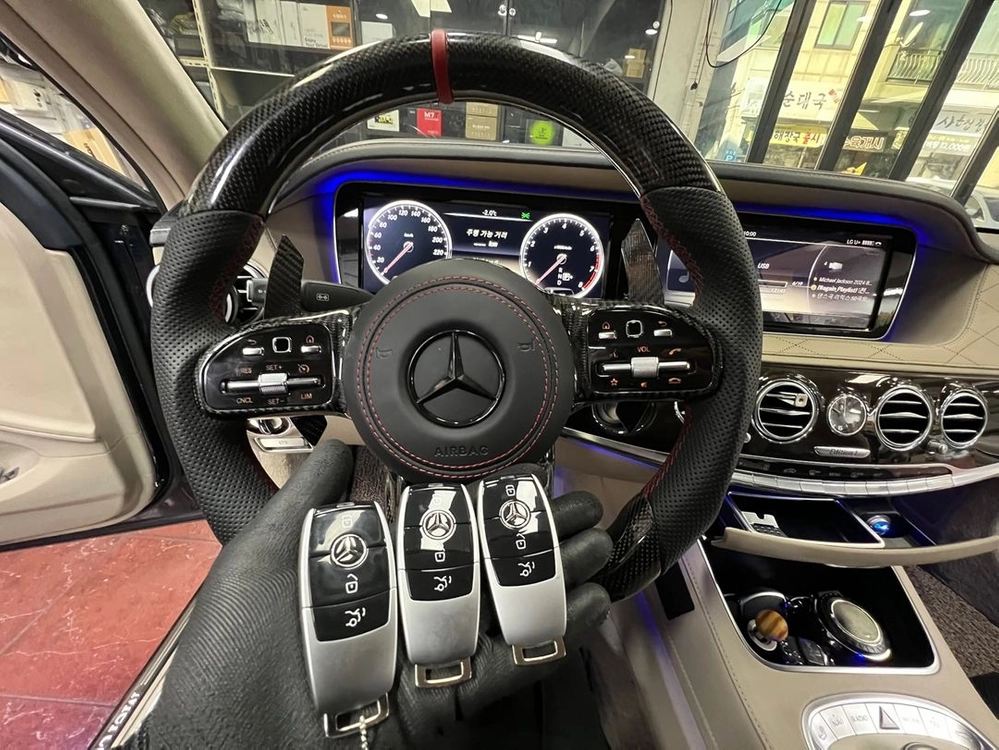 벤츠 G63 지바겐 2020년식 복사 불가 키, 컴포트 액세스까지 적용한 스마트키 제작 이미지