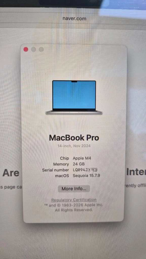 맥북 프로 14인치 m4 24gb 512gb 이미지