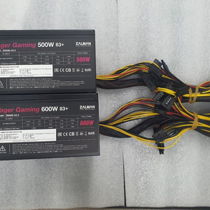 컴퓨터 파워 잘만 TAGER GAMING 500W 하고 600W 두대 이미지