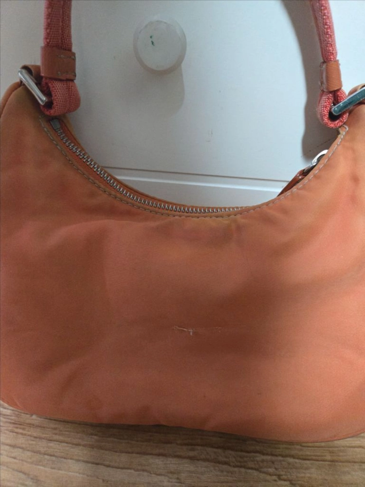 PRADA 프라다 오렌지 나일론 호보백 토트백 가방 이미지