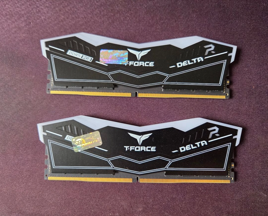 팀그룹 T-Force DDR5 64GB (32GB x 2) 5600 CL36 Delta RGB 블랙 이미지