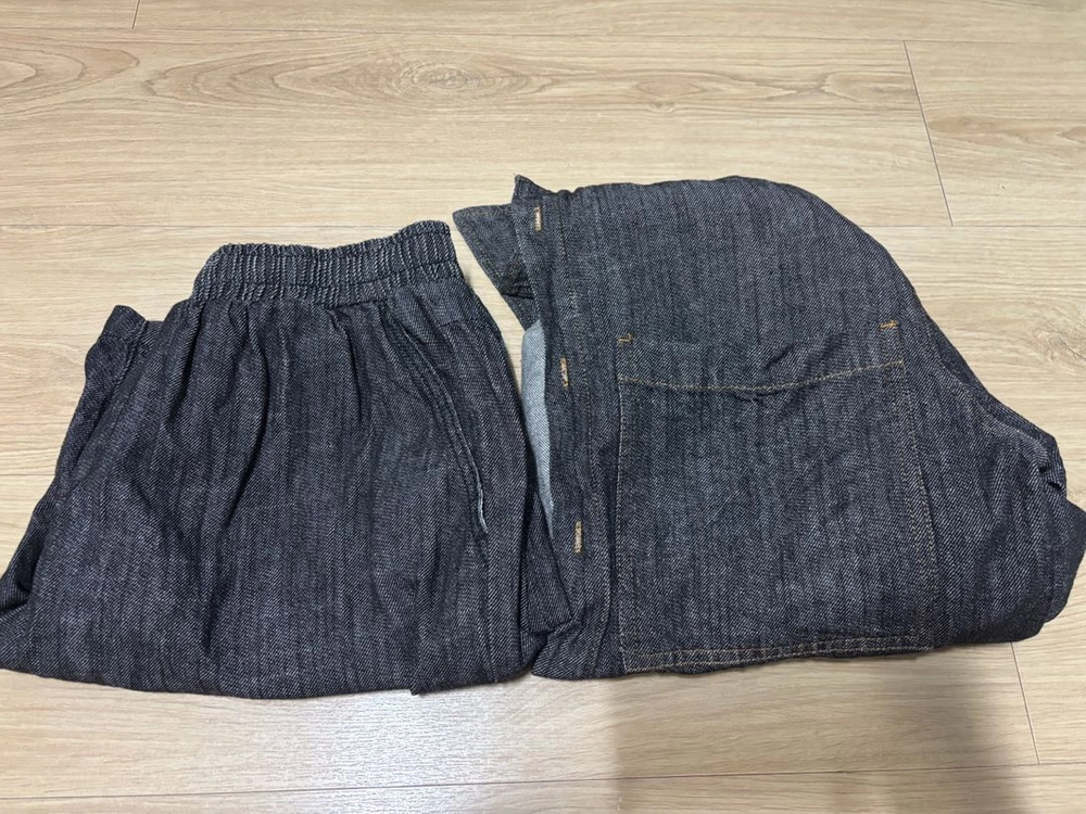 토피 흑청 세트셋업 판매합니다 이미지