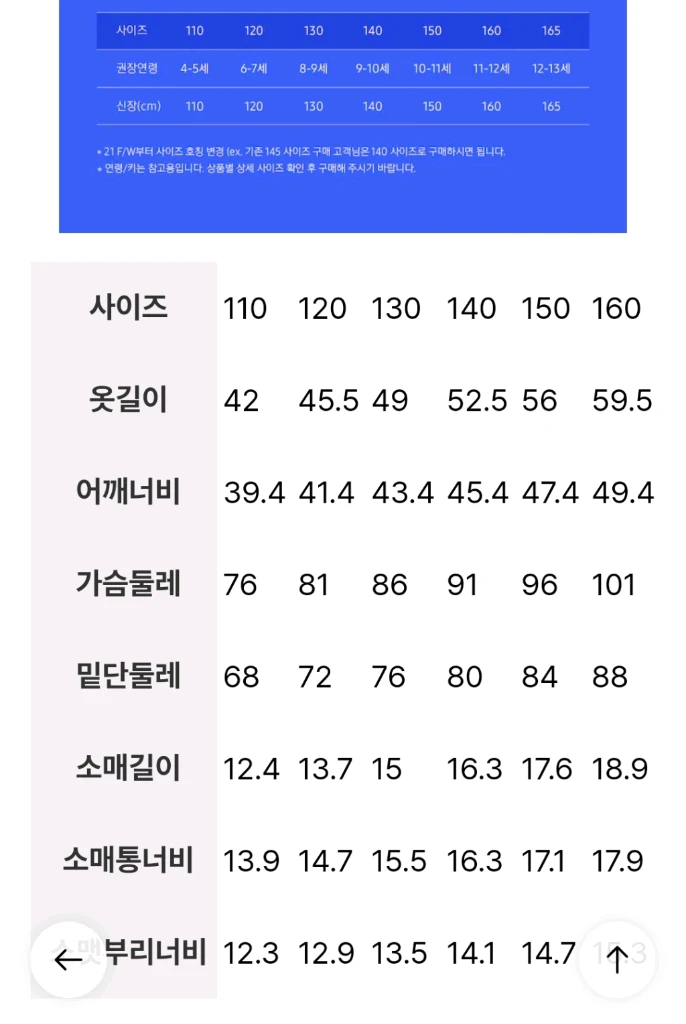 (새) 빈폴키즈 테리 상하세트 150 이미지