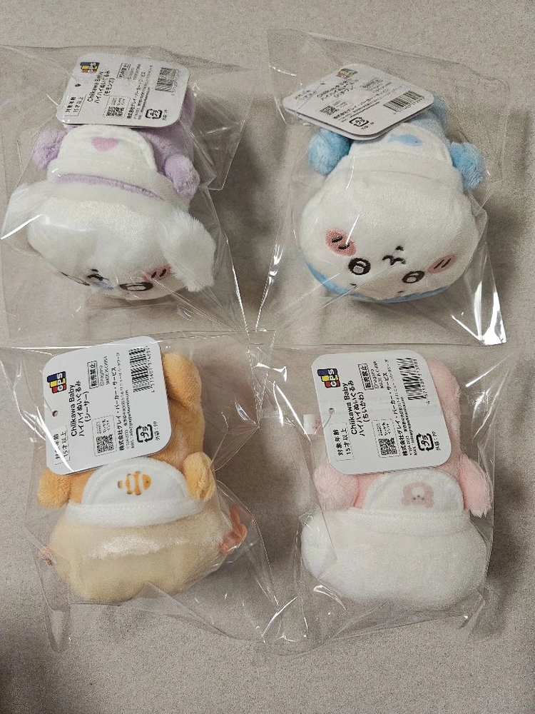먼작귀엉금엉금베이비우사기 하치와레 랏코 쿠리만쥬 치이카와 모몽가 시사 카니 우사기인형 이미지