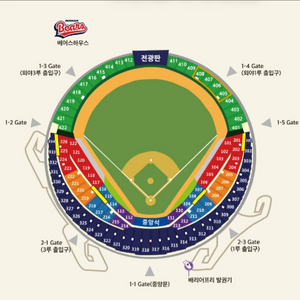 9/25 금요일 두산 롯데 2연석 1루 오렌지석 레드석 통로 이미지