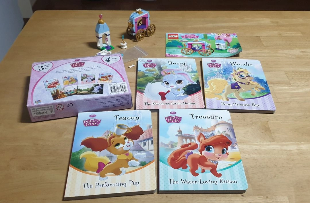 중고 LEGO 레고와 영어책 = 디즈니 프린세스 41141 신데렐라의 강아지 + palace pet 보드북 이미지