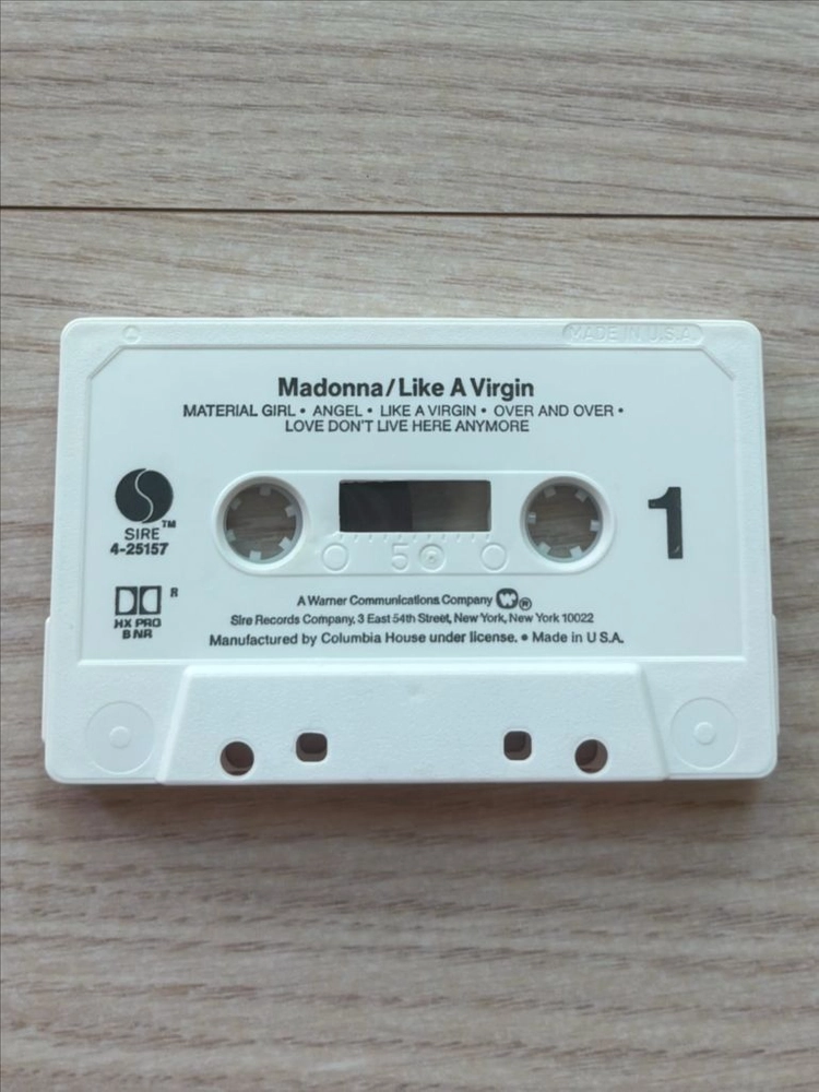 마돈나 MADONNA Like A Virgin 라이크 어 버진 카세트 테이프 미국 컬럼비아 하우스 라이센스 음반 이미지