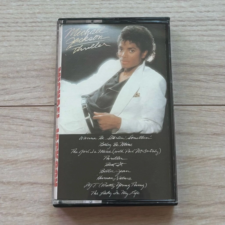 마이클 잭슨 MICHAEL JACKSON Thriller 스릴러 카세트 테이프 미국 초판 앨범 음반 이미지