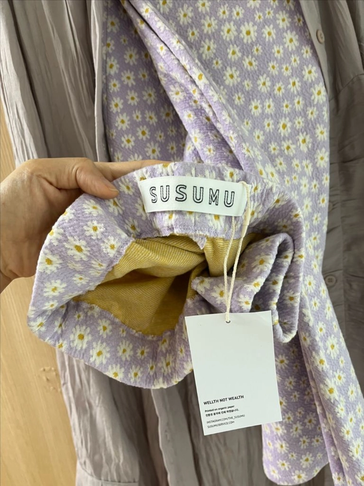 수수무 SUSUMU 롱셔츠 와 팬츠 세트(새상품) 이미지