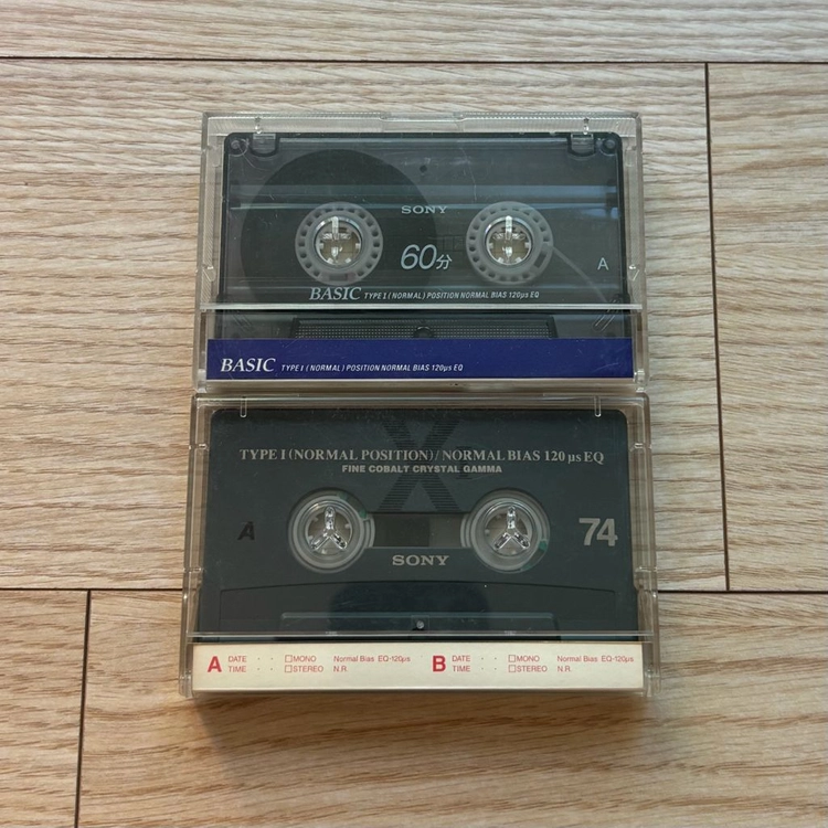 소니 Sony BASIC 60 74 Type I 일본제 카세트 중고 공테이프 2개 - 안심되는 중고거래