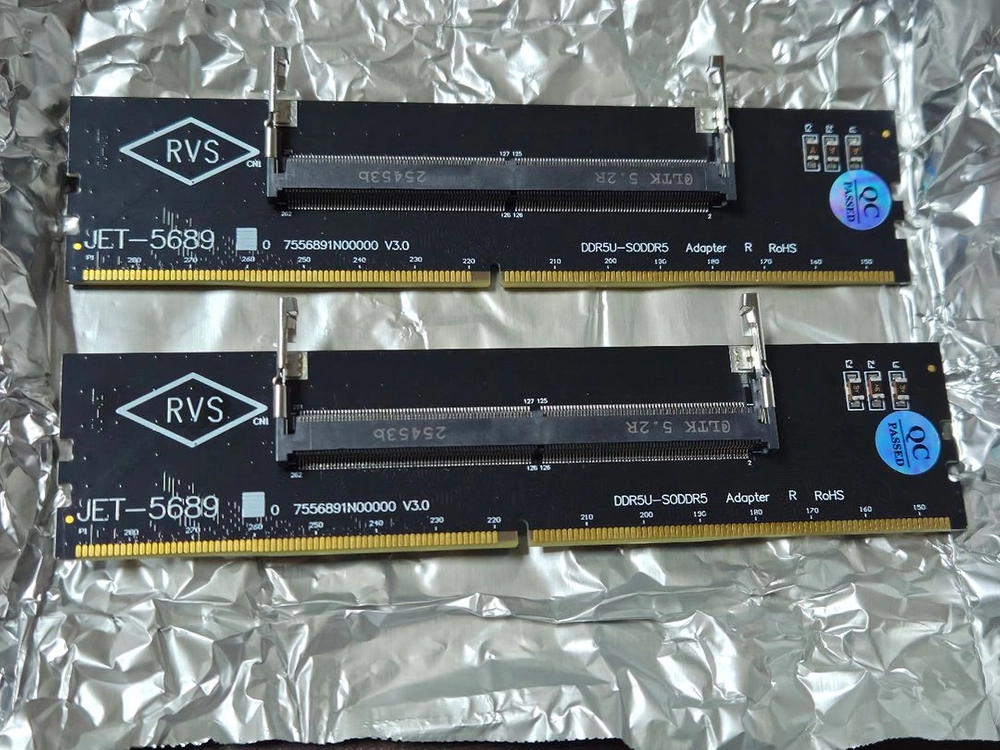 DDR5 램 변환 어댑터 2개 세트 (SO-DIMM to U-DIMM) 이미지