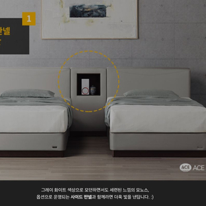 사이드 팬넬 수납공간 침대프레임 이미지