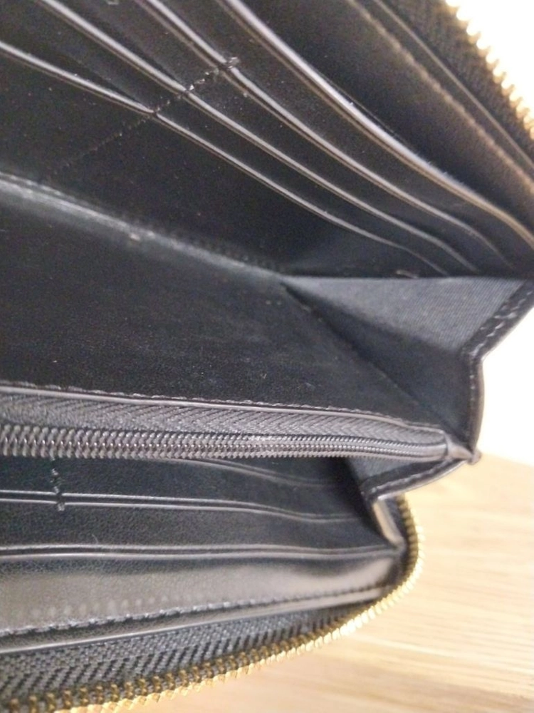 여성 코치 시그니처 아코디언 소가죽 지퍼 장지갑 이미지
