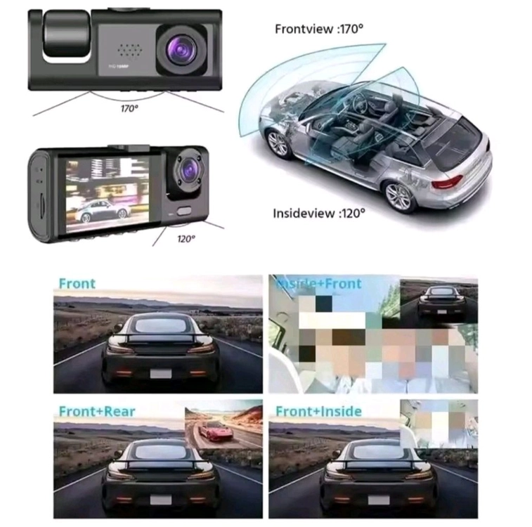 새상품) wifi 3채널 블랙박스 C타입-시거잭 한글(SD64G+6in1리더기 포함) 이미지