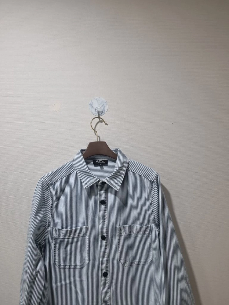 A.P.C. 아페쎄 스트라이프 코튼 셔츠 S 이미지