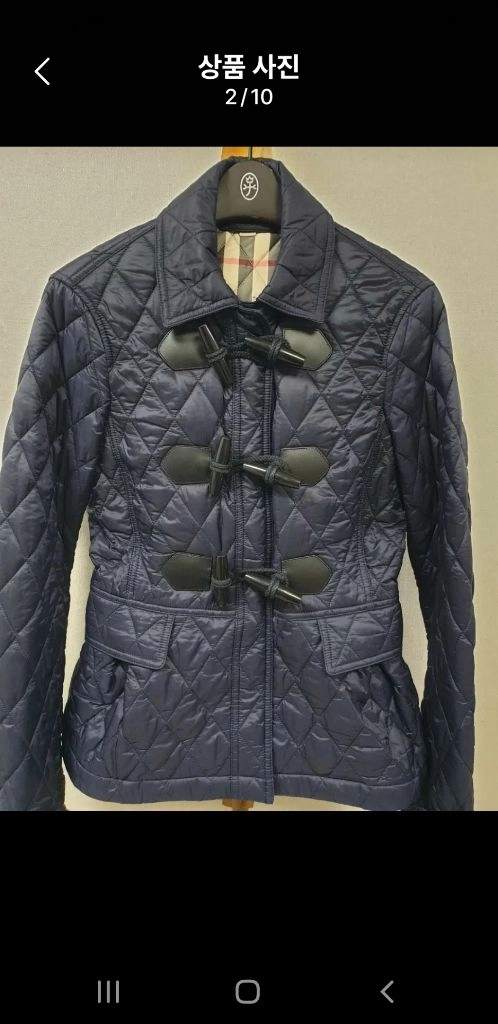 [xs/정품] BURBERRY 버버리 더플 퀼팅자켓 다크퍼플 이미지