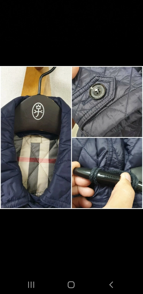 [xs/정품] BURBERRY 버버리 더플 퀼팅자켓 다크퍼플 이미지