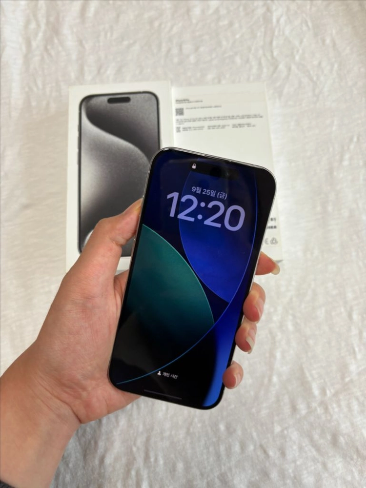 새상품급 아이폰 15pro128GB 네추럴 티타늄 (배터리85%) 이미지