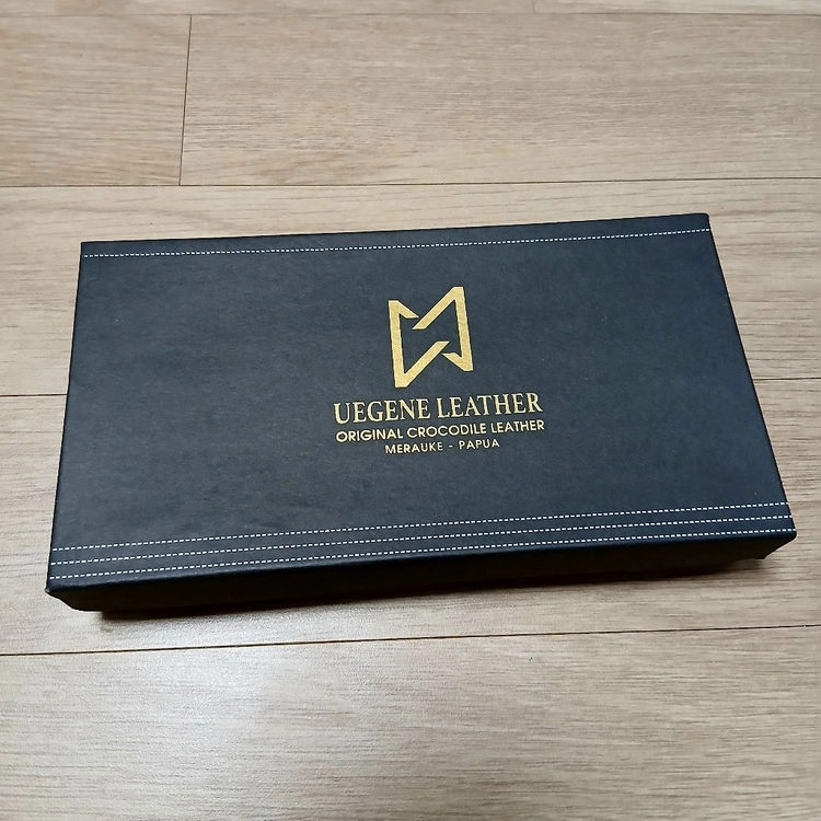 UEGENE LEATHER 악어가죽 장지갑 브라운 이미지