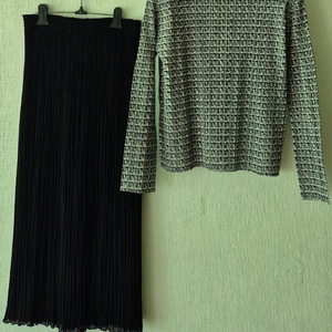 정품 이세이미야케 플리츠플리즈하이넥탑+일제양면플리츠롱스컷 이미지