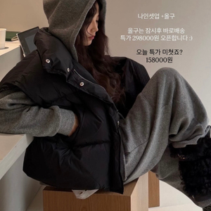 올라이츠 구스 패딩조끼 블랙 (새상품) 이미지
