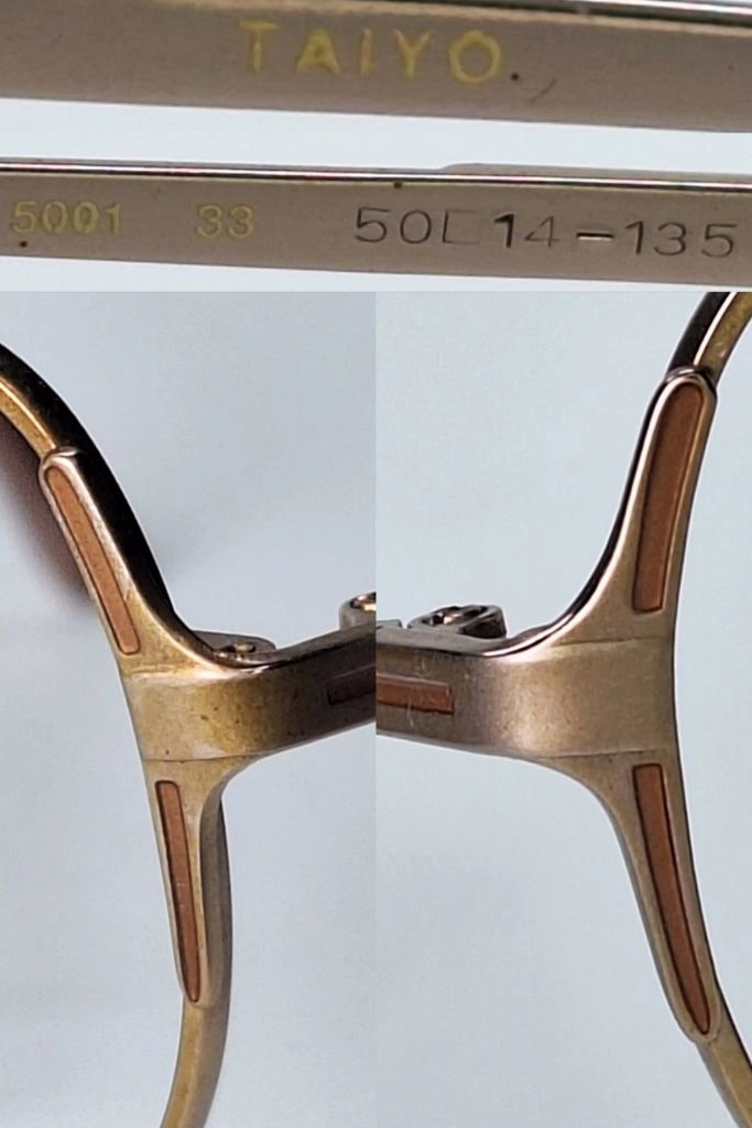 TAIYO 5001 33 안경테 50mm 여성용 일본 빈티지 데드스톡 아메카지 레트로 클래식 Y2K 패션 아이웨어 이미지